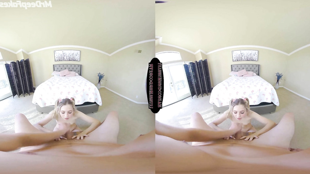 Jordyn Jones jumps on her daddy's cock and sucks it [VR deepfake porn]