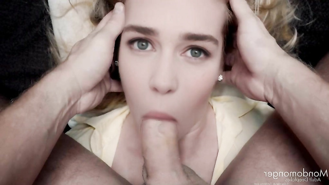 Fake porn compilation of diligent blowjob by hot star Emilia Clarke [PREMIUM]