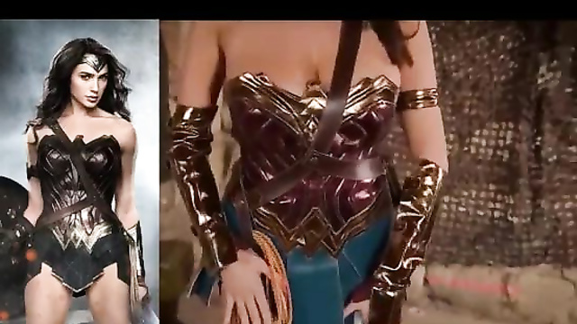 Gal Gadot in sexy cosplay costume got her two holes fucked (deepfake)