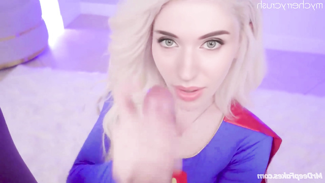 AI Amouranth cosplay SuperWoman
