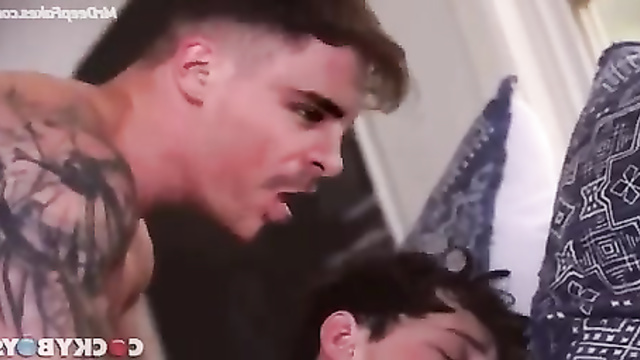 Zac Efron puts a dick in Tom Holland's ass [deepfake]