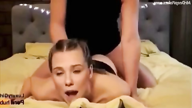 Millie Bobby Brown sex scene in her room in doggy style