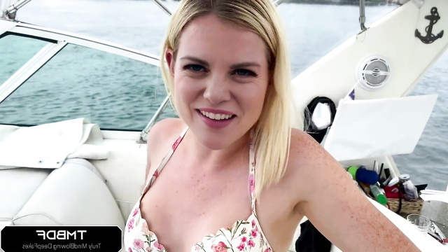 Fake Bree Williamson got on a premium yacht where she made a delicious blowjob [PREMIUM]