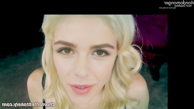 Hot blonde Kiernan Shipka asking for a lot of cum on her face [PREMIUM]