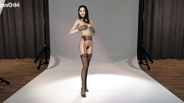 Korean 3D model Jisoo (한국 모델지수) BLACKPINK (블랙핑크) posing 포즈를 취하는