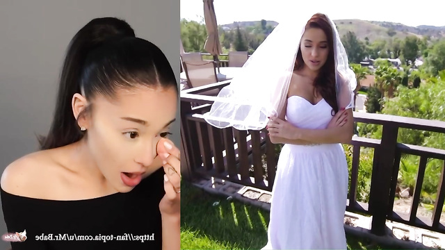 Hot bride Ariana Grande sucked dick in wedding dress, fake [PREMIUM]