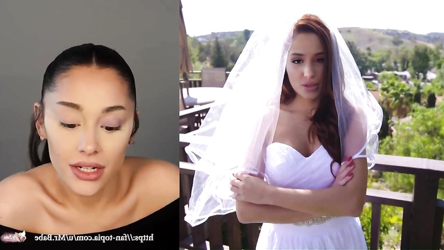 Hot bride Ariana Grande sucked dick in wedding dress, fake [PREMIUM]