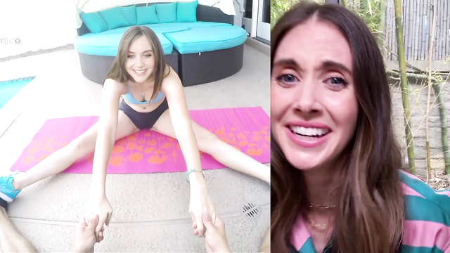 Hot deepfake video, Alison Brie made blowjob during workout [PREMIUM]