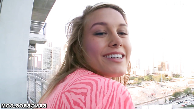 Blonde sex tapes, she fucked right on the balcony (Brie Larson) [PREMIUM]