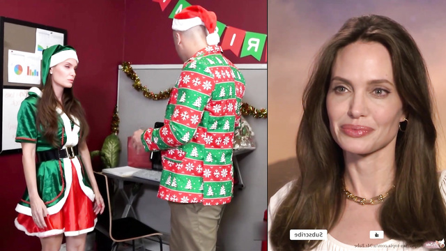 Big tits christmas elf fucked hard - ai Angelina Jolie [PREMIUM]