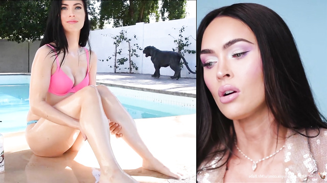 Hot hollywood babe Megan Fox masturbates by sex toy, fake [PREMIUM]
