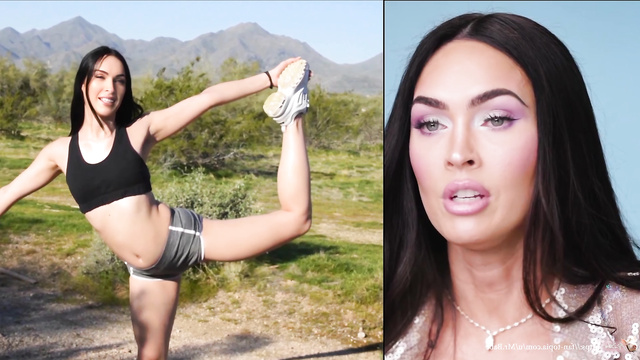 Dissolute bitch Megan Fox masturbates by dildo, real fake [PREMIUM]