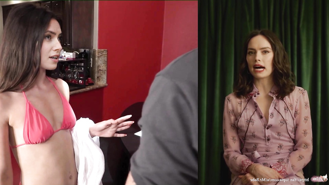 Fake Daisy Ridley took her stepdad's dick in her mouth [PREMIUM]