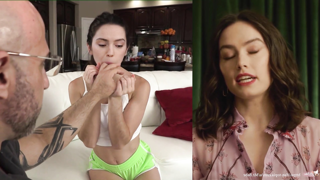 Fake Daisy Ridley took her stepdad's dick in her mouth [PREMIUM]