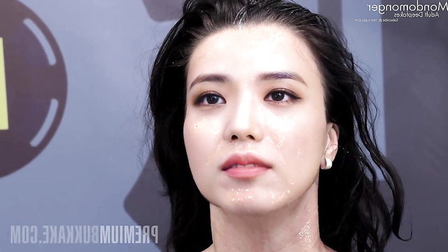 Beauty Jisoo (지수 블랙핑크) is a queen of bukkake - fetish sex scenes