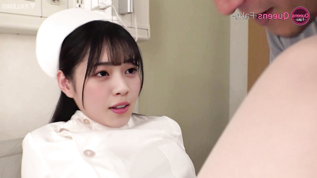 Young nurse Nanase Nishino (西野七瀬) cum on patient in cabinet face swap [PREMIUM]