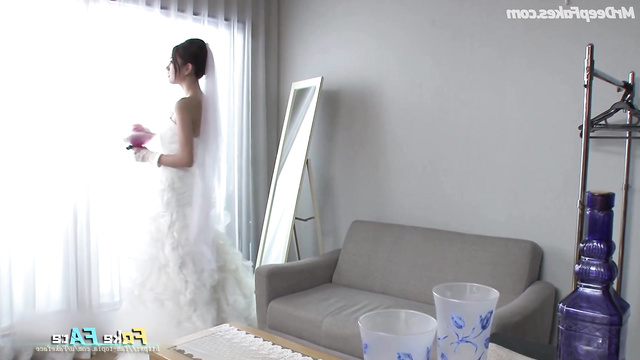 Sexy bride - fake Jiang Shuying (江疏影 性别) fucked hard before wedding