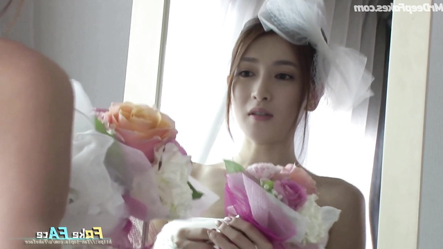 Sexy bride - fake Jiang Shuying (江疏影 性别) fucked hard before wedding