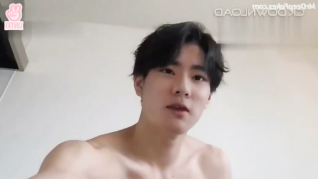 Nude Jungwon (엔하이픈) gives an interview and jerks off on camera