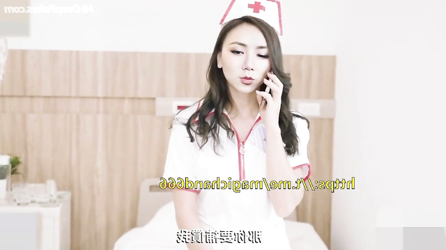 Sexy nurse G.E.M. (邓紫棋) takes care of a patient 假名人色情片