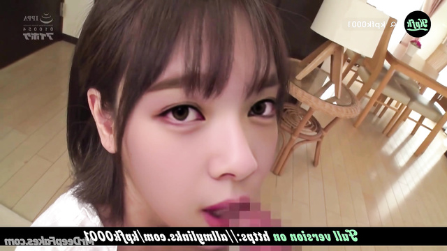 Fake Jeongyeon licks cock and passes it between her breasts/정연가짜 포르노