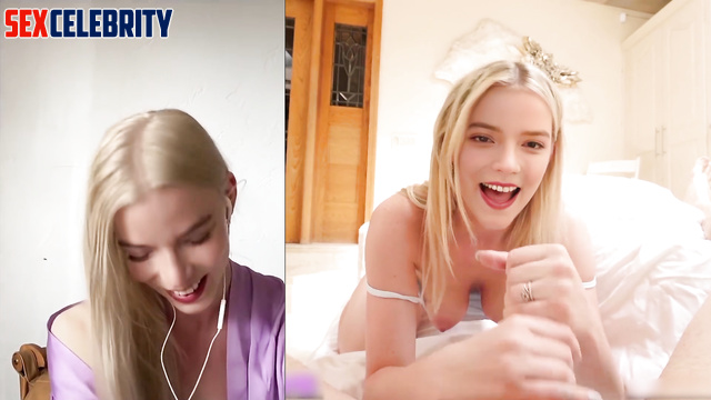 Real fakes/ Anya Taylor-Joy can't resist a big cock in her mouth [PREMIUM]