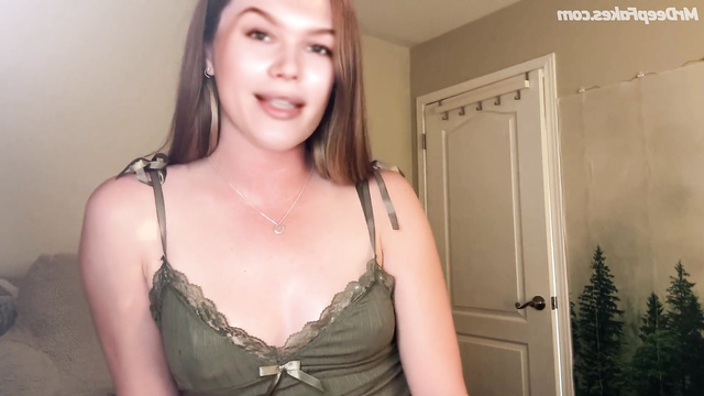 Busty Lizi ASMR playing with her tits on cam | AI deepfakes