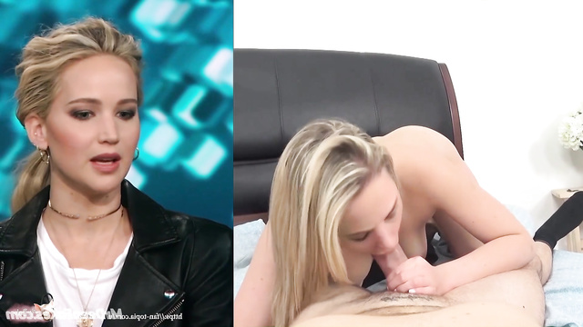 Jennifer Lawrence looks like professional at porn casting - ai