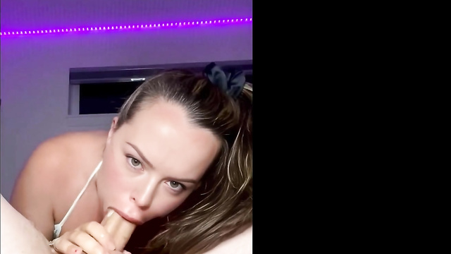 Adult Daisy Ridley learned how to give a deep blowjob