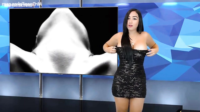 News Special with Andrea Sandoval - stripping live on TV - real fake