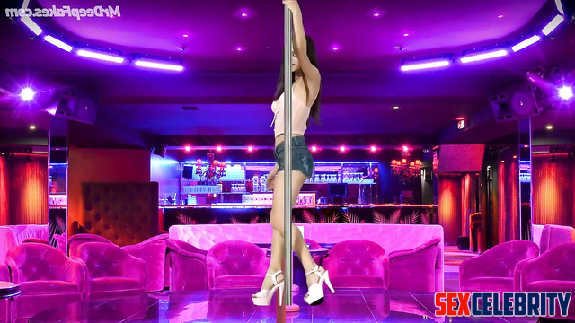 Hot whore Cynthia Rodriguez dancing at the pole - deepfake