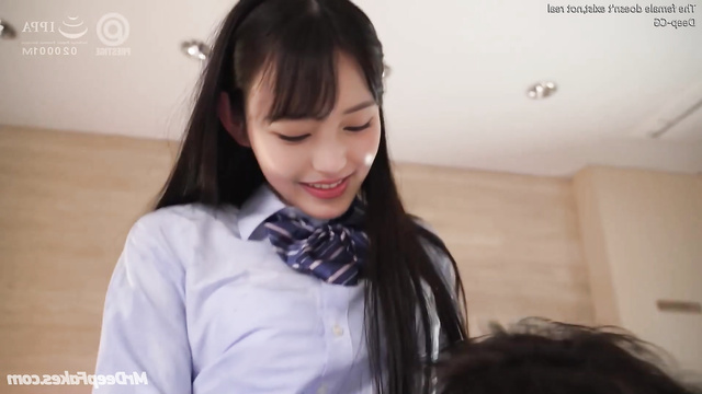 Horny principal pounces on Wonyoung's pussy, real fake IVE (인공 지능 장원영)