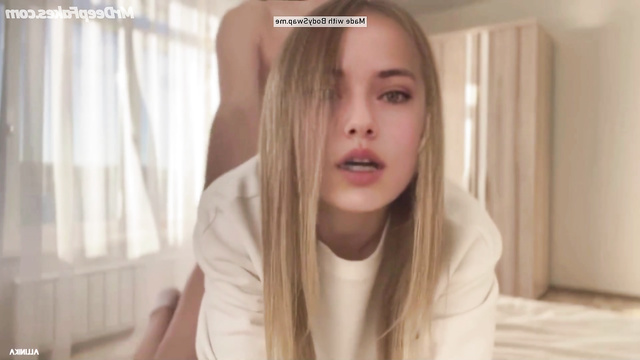 Hot booty of Kristina Pimenova is perfect for fuck in doggy fake porn