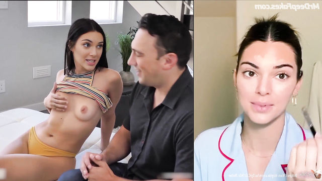 Kendall Jenner gets a creampie from an old professor (AI porn)