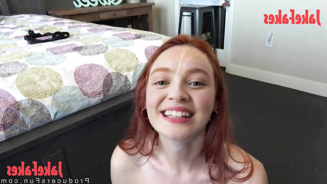 Redhead slut fucked all day and got a face cumshot - fake Sadie Sink