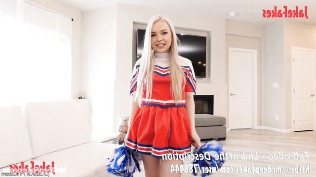 Insecure cheerleader attracts her crush - deepfake Dove Cameron