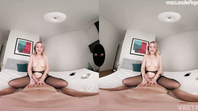 Slutty blonde Freya Allan in vr sex scene