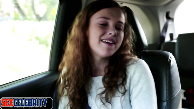 Dissolute Millie Bobby Brown fucked with driver, real fake