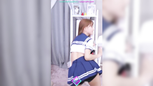 (미나 트와이스) sexy schoolgirl dancing on hidden camera / fake Mina