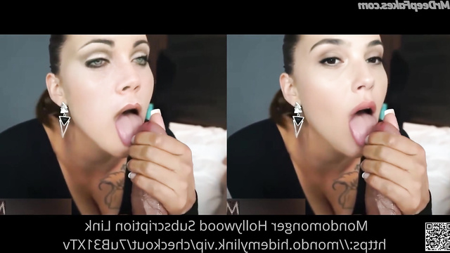 Sexy bitches Gal Gadot and Lynda Carter in hot blowjob deepfake video