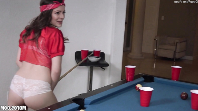 Banged on the pool table - POV deepfake Emma Stone
