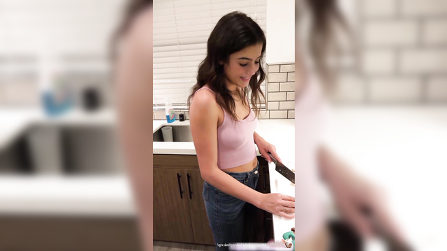 Lustful brunette fucked hard in hotel - Charli D'Amelio deepfake video