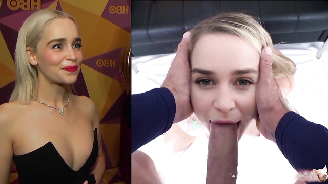 Busty blonde fucks with blacks - Emilia Clarke hot adult video