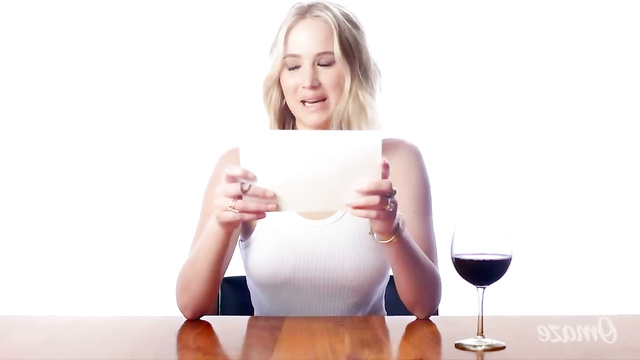 Dirty talks and fuck after wine - Jennifer Lawrence anal porn