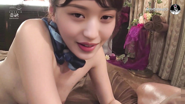 Sexy babe cummed on torn tights / Wonyoung IVE (장원영 딥페이크) face swap