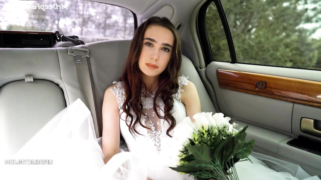 Slutty ai bride Jennifer Connelly cheats on her in a limousine