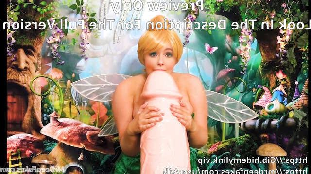 Plump fairy Ariel Winter enjoys a big fake cock. Fairytale tape