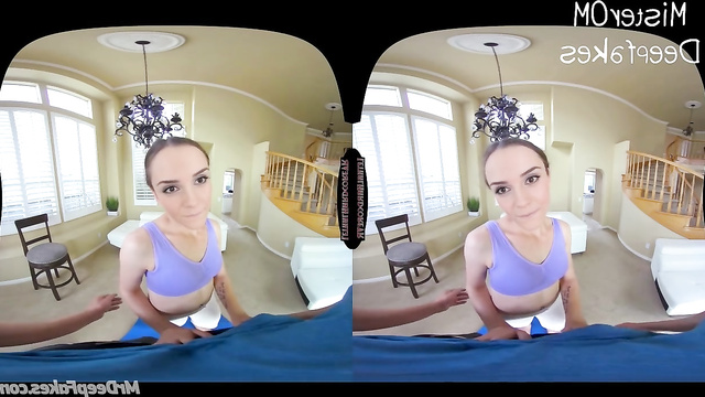 Emma Watson shows her shaved pussy close up in VR porn