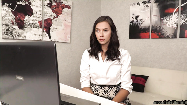 Scarlett Johansson - erotic games in the office - deepfake
