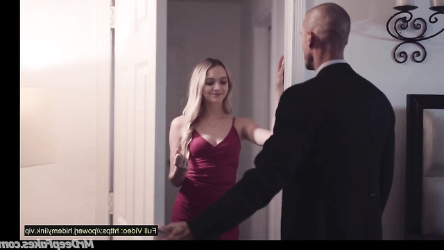 Blonde fatale Jayden Bartels in a sexy red dress - This is a real fake